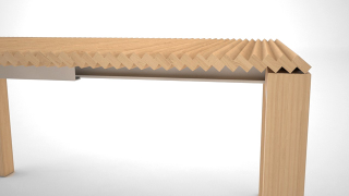 Illustration for article titled Extendable Table Grows and Shrinks Without Swapping a Single Part